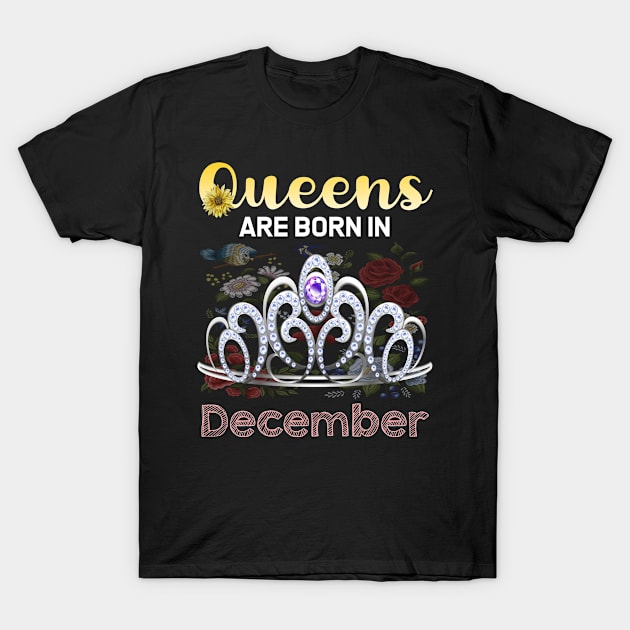 Queen Diadem December T-Shirt by symptomovertake